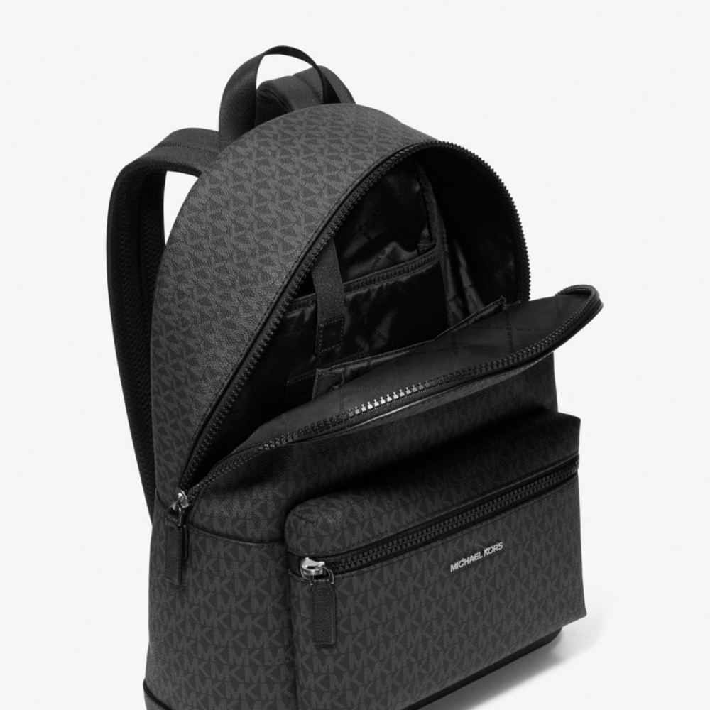 Michael Kors Men large black logo Cooper Backpack NWT considering offers!